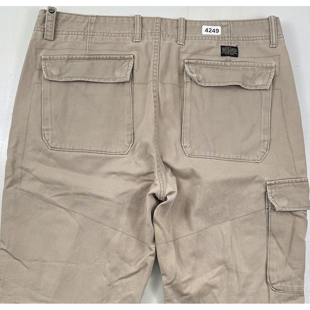 VTG‎ Nautica Mens Cargo Pants 38x30 Wide Leg Baggy Y2K Skate 90s Gorpcore Canvas